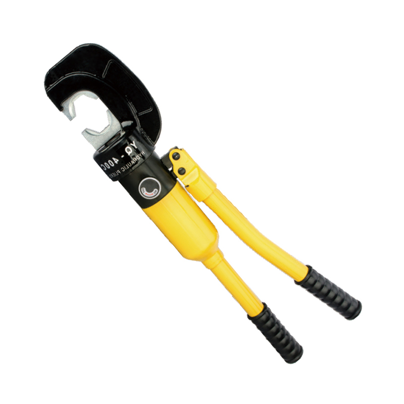 Heavy-Duty Hydraulic Cable Crimper Tool, Handheld Manual Crimping Tool with Solid Dies, for Electricians, YQ-400C Model